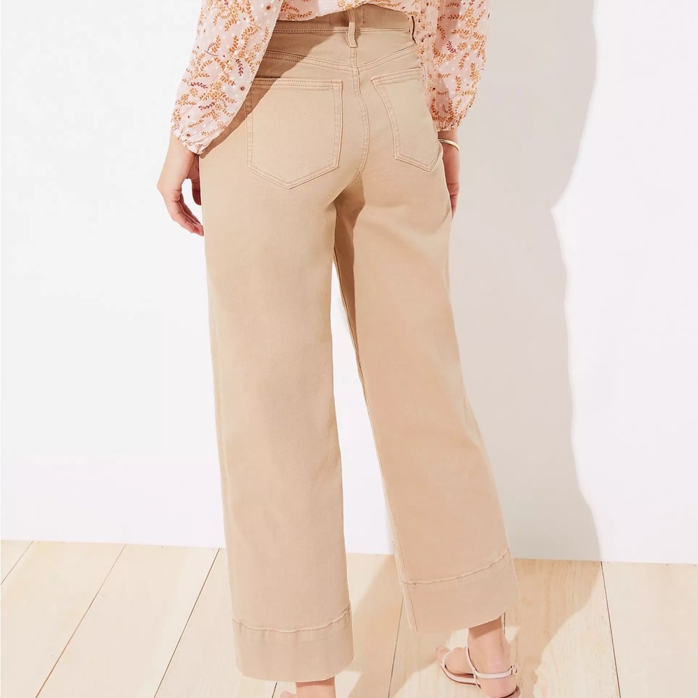 elt Pocket High Waist Wide Leg Crop Jeans in Chai Latte size 10. Worn once.
